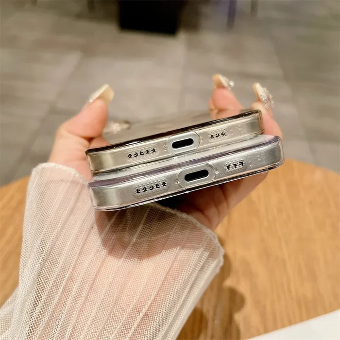 Two clear phone cases.