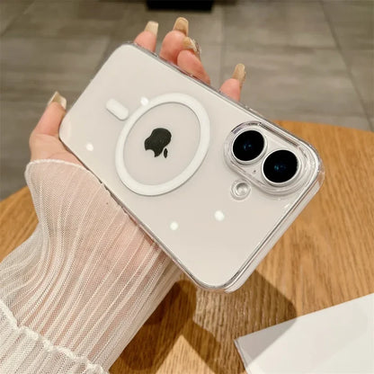 Clear iPhone case with MagSafe.