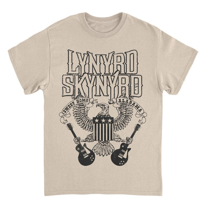 Lynyrd Skynyrd Black Letters Sand T-Shirt