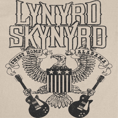 Lynyrd Skynyrd Black Letters Sand T-Shirt