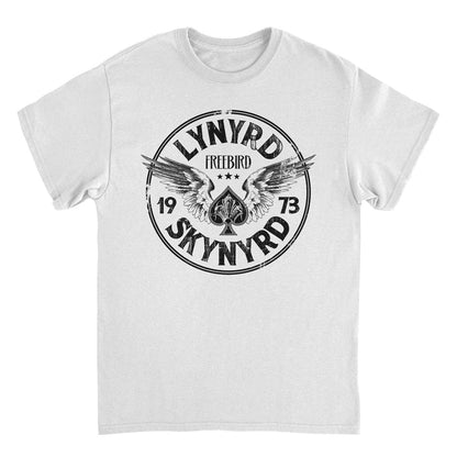 Lynyrd Skynyrd Firebird 1973 Ace Circle Back White T-Shirt