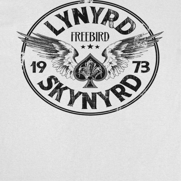 Lynyrd Skynyrd Firebird 1973 Ace Circle Back White T-Shirt