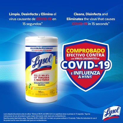 Lysol Virus and Bacteria Eliminating Disinfectant Wipes 4 Units / 95 Wipes-476239 ebuystt