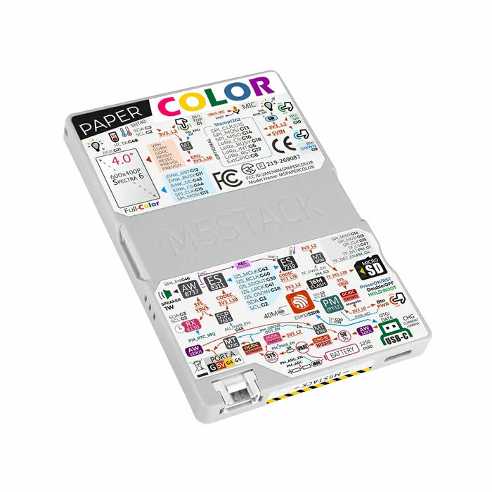 M5Paper Color ESP32S3 Dev Kit (600x400, 4" SPECTRA 6 eInk Display)
