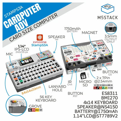 M5Stack Cardputer Adv Version (ESP32-S3) - m5stack-store