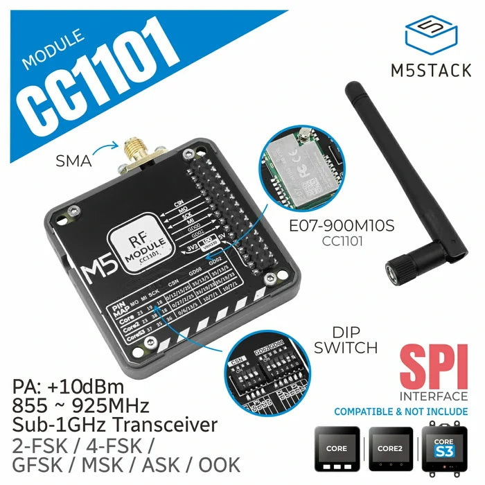 M5Stack CC1101 Module (855-925MHz) - m5stack-store