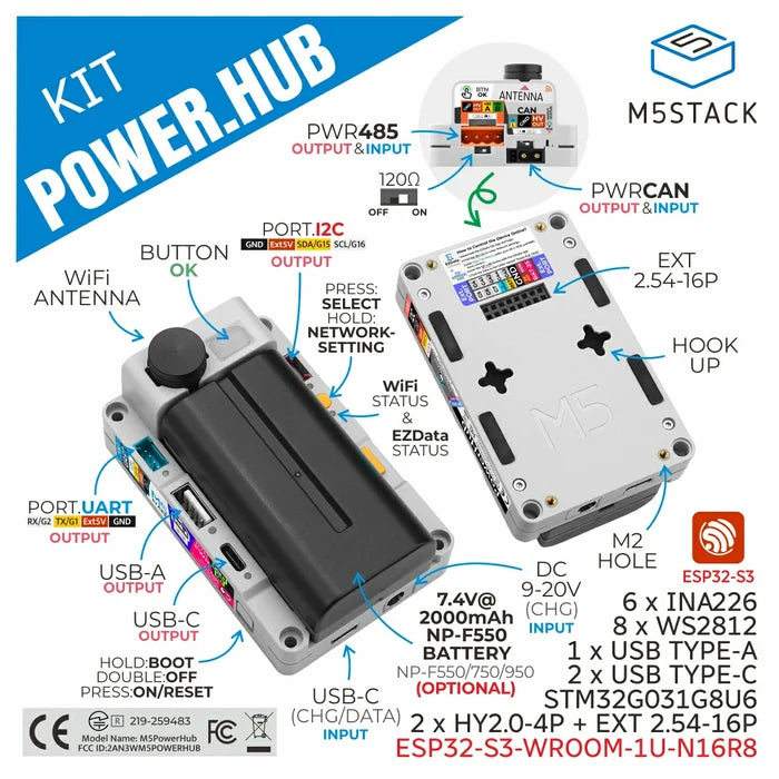 M5Stack PowerHub IoT Development Kit (ESP32-S3) - m5stack-store