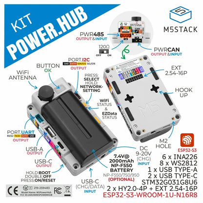 M5Stack PowerHub IoT Development Kit (ESP32-S3) - m5stack-store