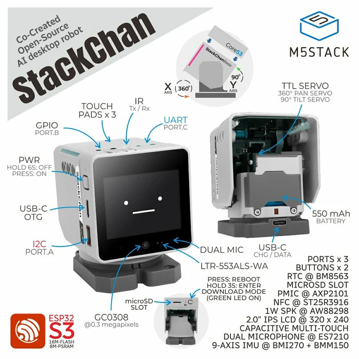 StackChan: Kawaii Co-Created Open-Source AI Desktop Robot - m5stack-store
