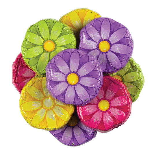 Madelaine Milk Chocolate Foiled Gerbera Daisy Candy - 10 LB