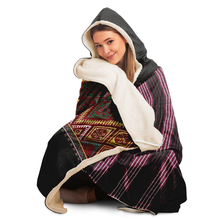 Maio Traditional Embroidery Inspired Hooded Blanket