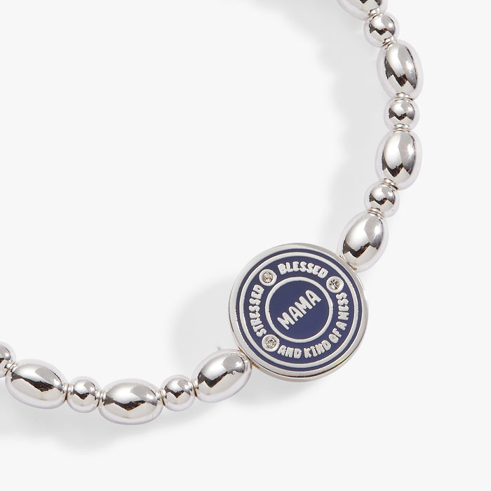 “Mama — Stressed, Blessed and Kind of a Mess” Stretch Bracelet