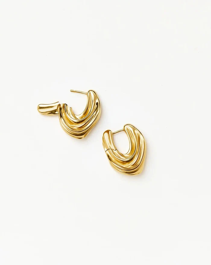 MARKGONG Draped Hoop Earrings | 18ct Gold Plated Earrings Missoma
