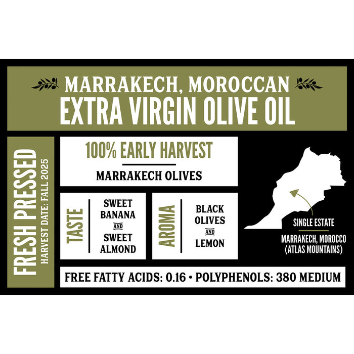 Marrakech Moroccan Extra Virgin Olive Oil Info