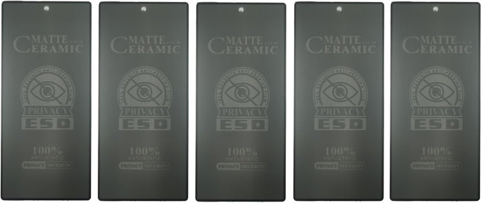 Five matte ceramic screen protectors.