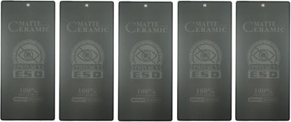 Five matte ceramic screen protectors.