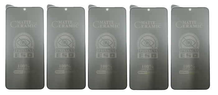Five matte ceramic screen protectors.