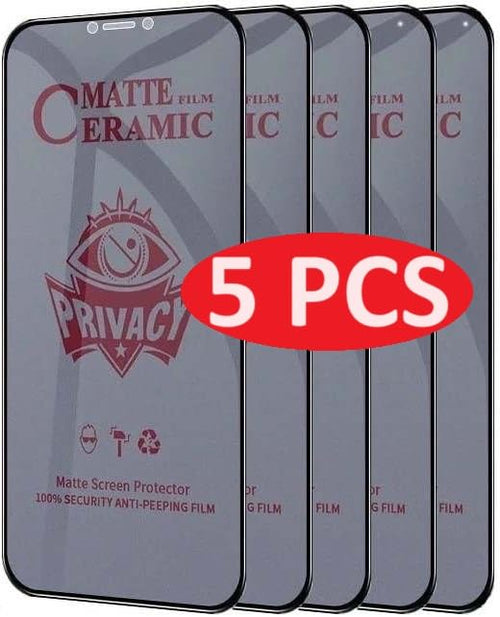 Five matte ceramic privacy screen protectors.