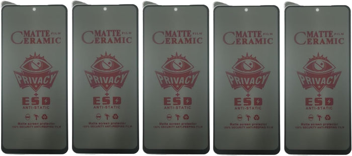 Five matte ceramic privacy screen protectors.