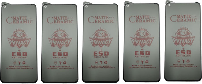 Five matte ceramic privacy screen protectors.