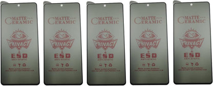 Five matte ceramic privacy screen protectors.