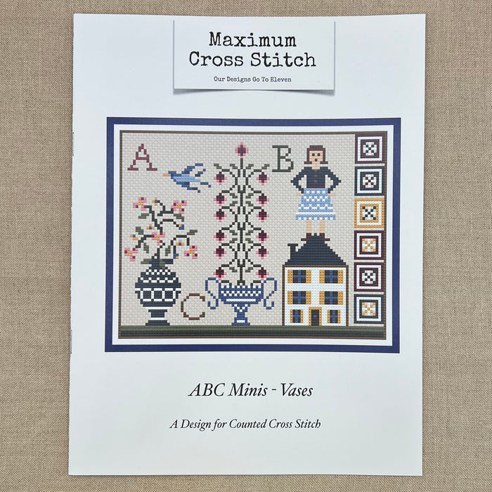 Maximum Cross Stitch - ABC Minis: Vases - Booklet Chart and/or Roxy Floss