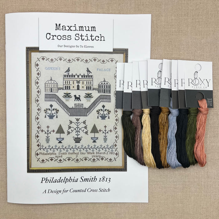 Maximum Cross Stitch - Philadelphia Smith 1813 - Booklet Chart and/or Roxy Floss Pack