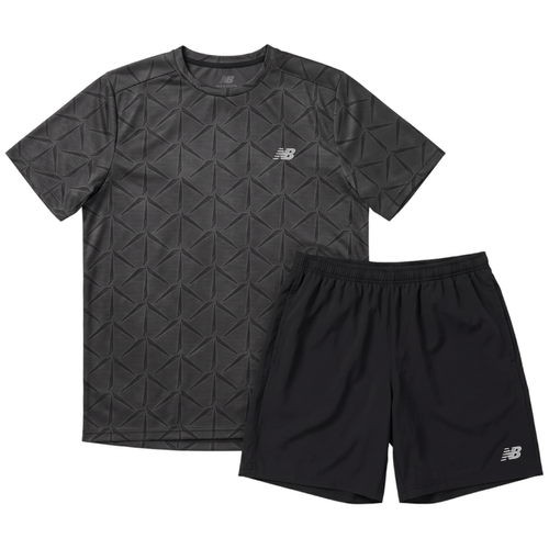 New Balance Men's 2 Piece Co Ord Set Black T-Shirt & Shorts