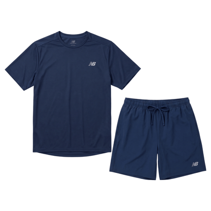 New Balance Men's 2 Piece Co Ord Set Navy T-Shirt & Shorts