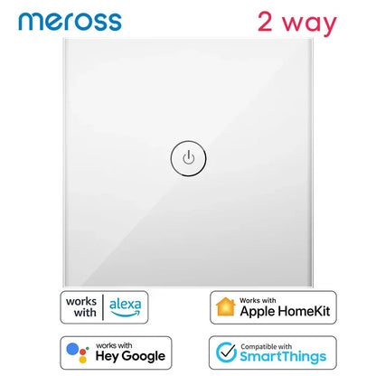a white smart light switch with two buttons