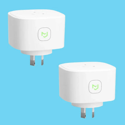 two white usbs with a green button on them