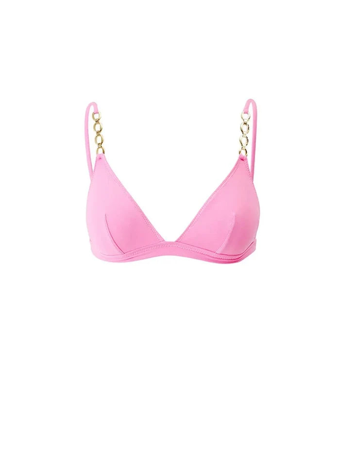 Bikini Melissa Odabash Mexico Bralette Chain Bikini Top Pink Apoella