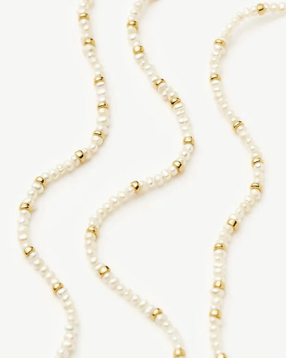 Micro Pearl Beaded Bracelet | 18ct Gold Plated/Pearl Bracelets Missoma