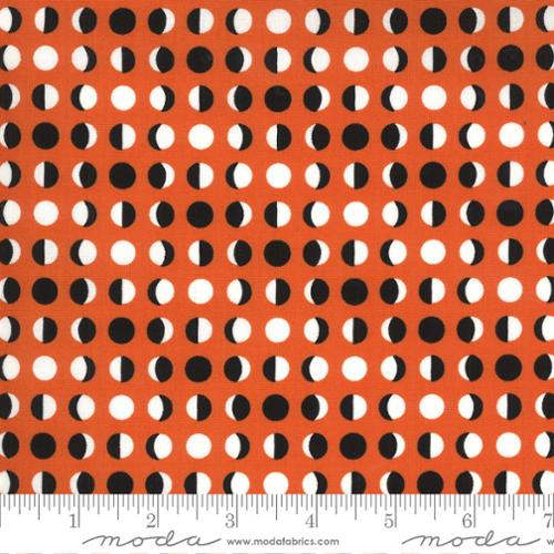 Midnight Magic 2 Moon Dot- Pumpkin 1 Yard Cut