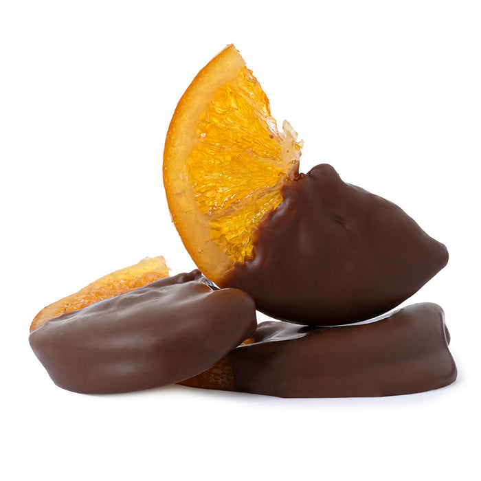 Milk Chocolate Half Dipped Orange Candy - 5 LB