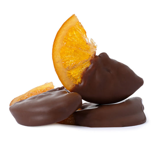 Milk Chocolate Half Dipped Orange Candy - 5 LB