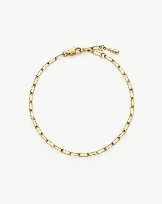 Mini Paperclip Chain Bracelet | 18ct Gold Plated Bracelets Missoma