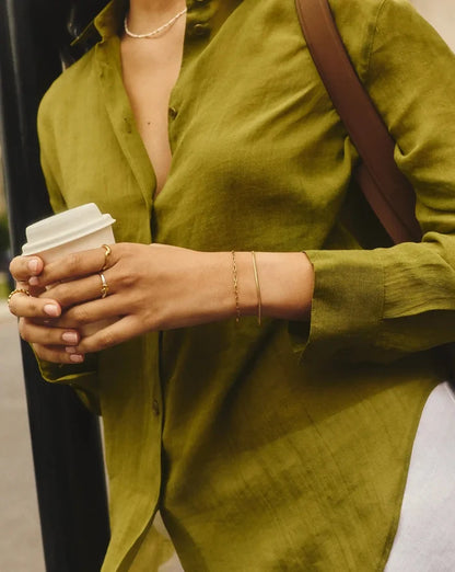 Mini Paperclip Chain Bracelet | 18ct Gold Plated Bracelets Missoma