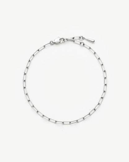 Mini Paperclip Chain Bracelet | Platinum Plated Bracelets Missoma