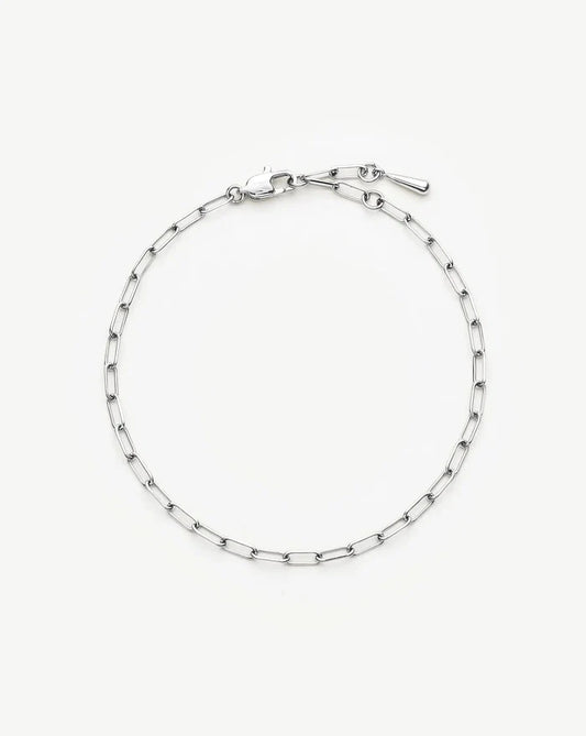 Mini Paperclip Chain Bracelet | Platinum Plated Bracelets Missoma