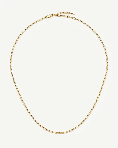 Mini Paperclip Chain Necklace | 18ct Gold Plated Necklaces Missoma