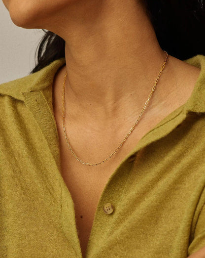 Mini Paperclip Chain Necklace | 18ct Gold Plated Necklaces Missoma