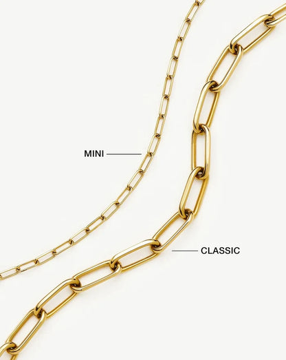 Mini Paperclip Chain Necklace | 18ct Gold Plated Necklaces Missoma