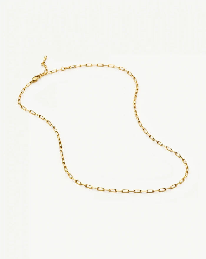 Mini Paperclip Chain Necklace | 18ct Gold Plated Necklaces Missoma