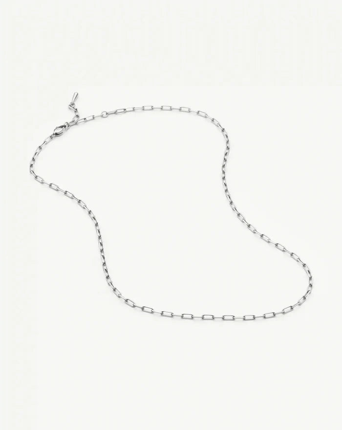 Mini Paperclip Chain Necklace | Platinum Plated Necklaces Missoma