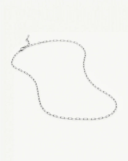 Mini Paperclip Chain Necklace | Platinum Plated Necklaces Missoma