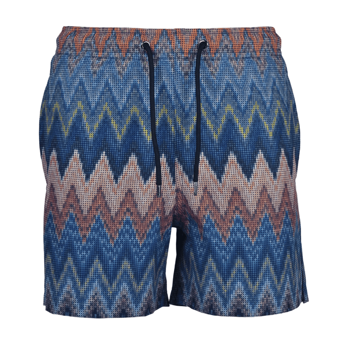 Moda Bandidos Men's 2 Piece Co Ord Set Brown/Navy T-Shirt & Shorts