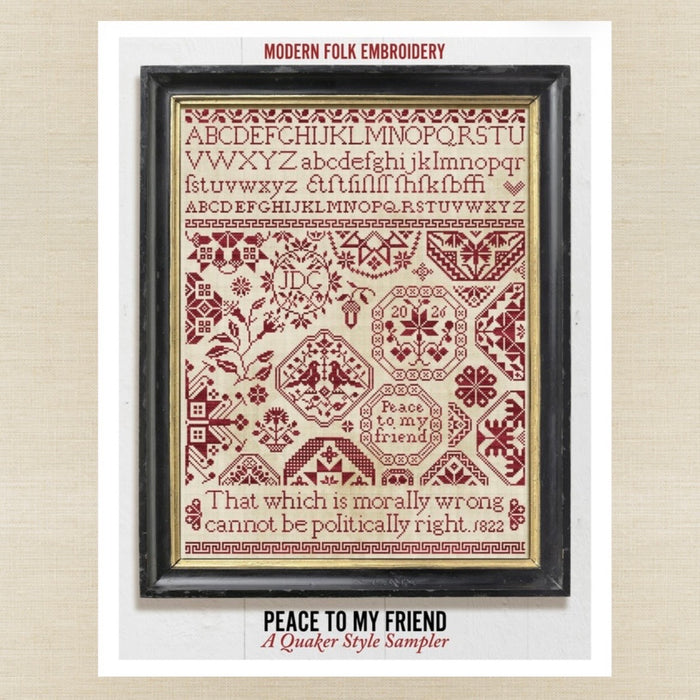Modern Folk Embroidery - Peace To My Friend - Booklet Chart IH