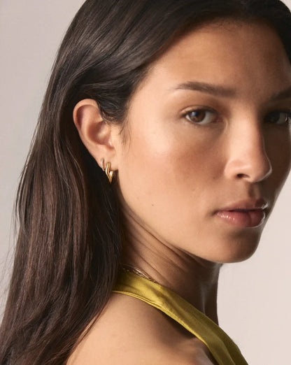 Molten Classic Small Hoop Earrings | 18ct Gold Plated Earrings Missoma