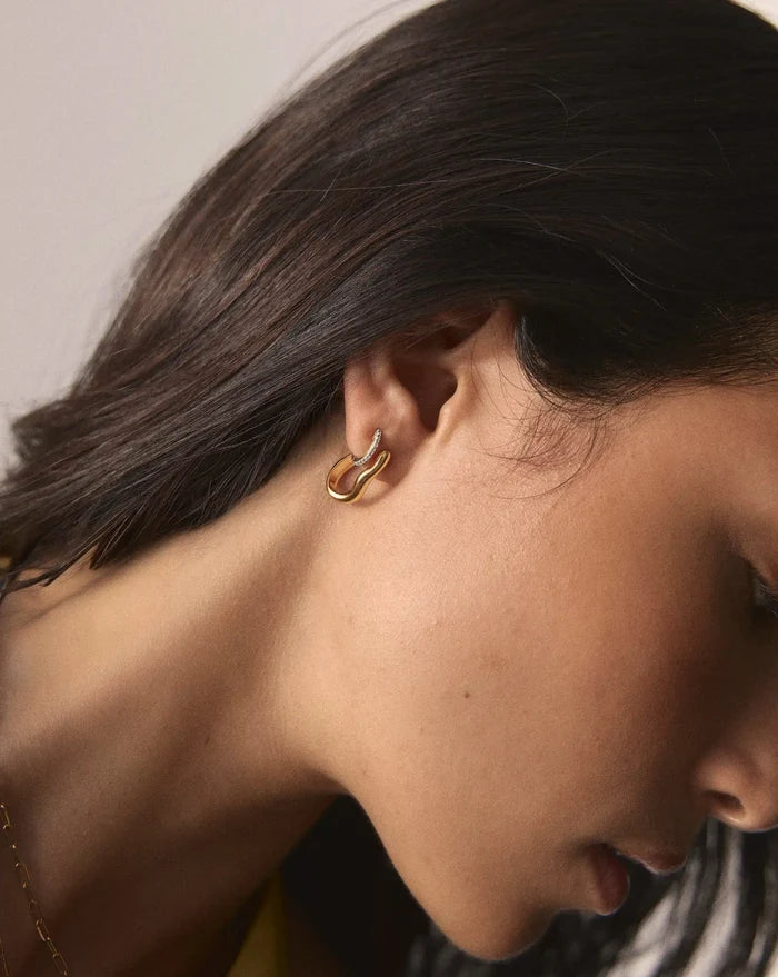 Molten Classic Small Hoop Earrings | 18ct Gold Plated Earrings Missoma
